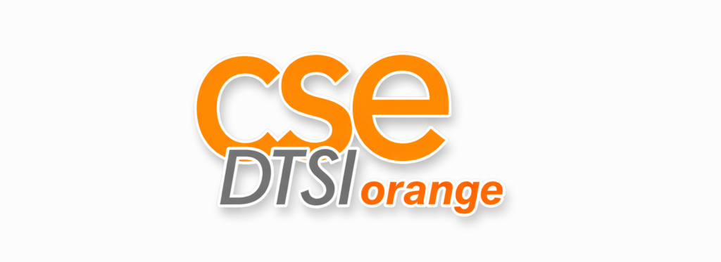 Logo CSE DTSI Orange sur fond blanc